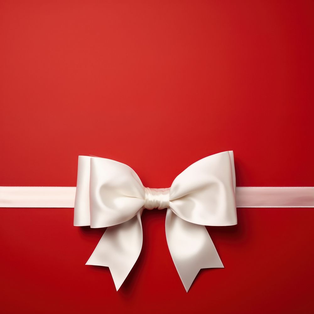 White bow backgrounds gift red. AI generated Image by rawpixel.