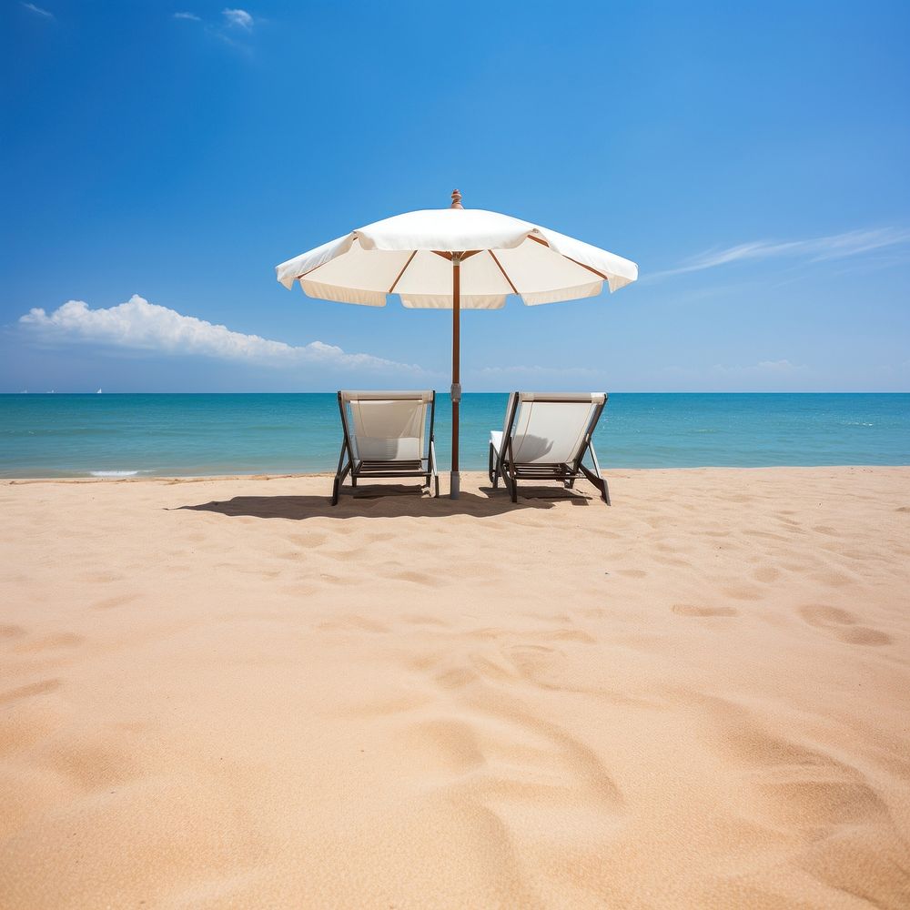 Holiday beach chair sky furniture. AI generated Image by rawpixel.