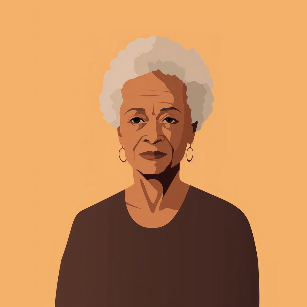 African American grandmother portrait adult photography. AI generated Image by rawpixel.