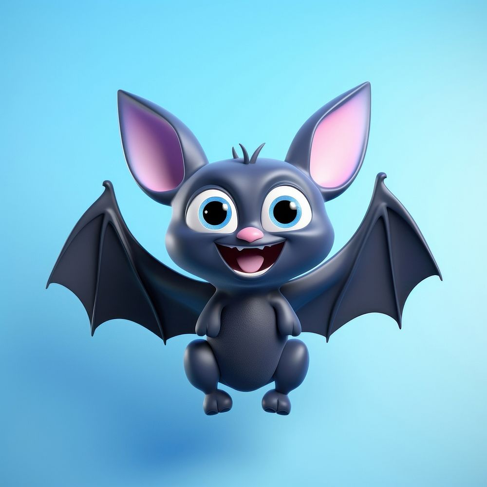Cartoon animal mammal bat. AI generated Image by rawpixel.