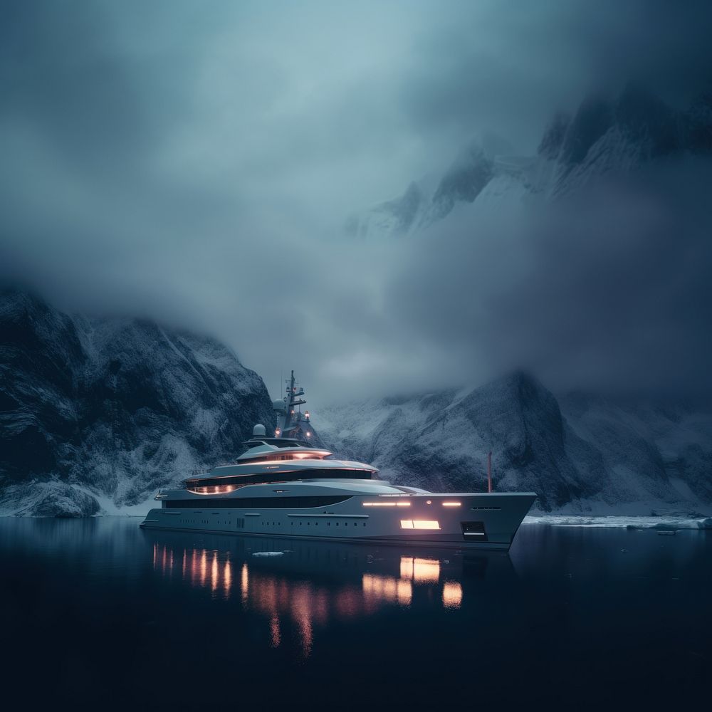 Yacht vehicle luxury yacht. AI generated Image by rawpixel.