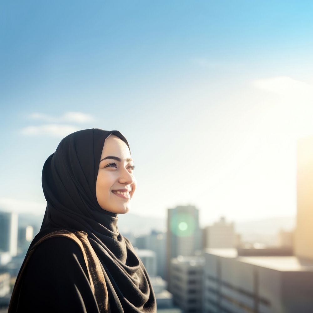 photo of a muslim woman.  