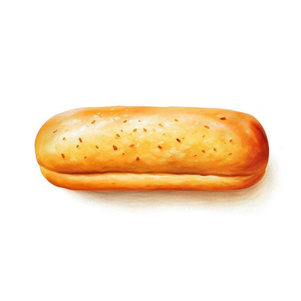 Hot dog bun bread food white background. AI generated Image by rawpixel.