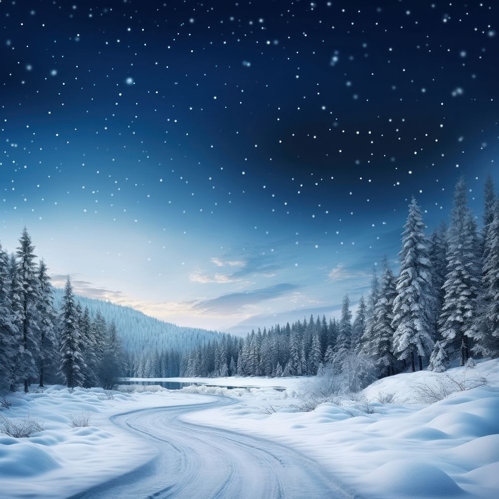 Landscape winter outdoors scenery. AI generated Image by rawpixel.