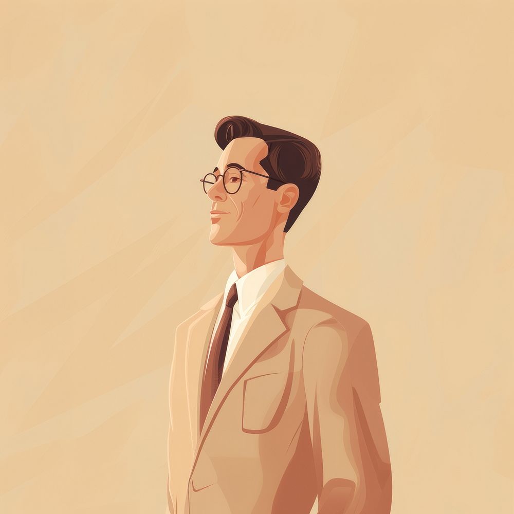 Teacher portrait glasses sketch. AI generated Image by rawpixel.