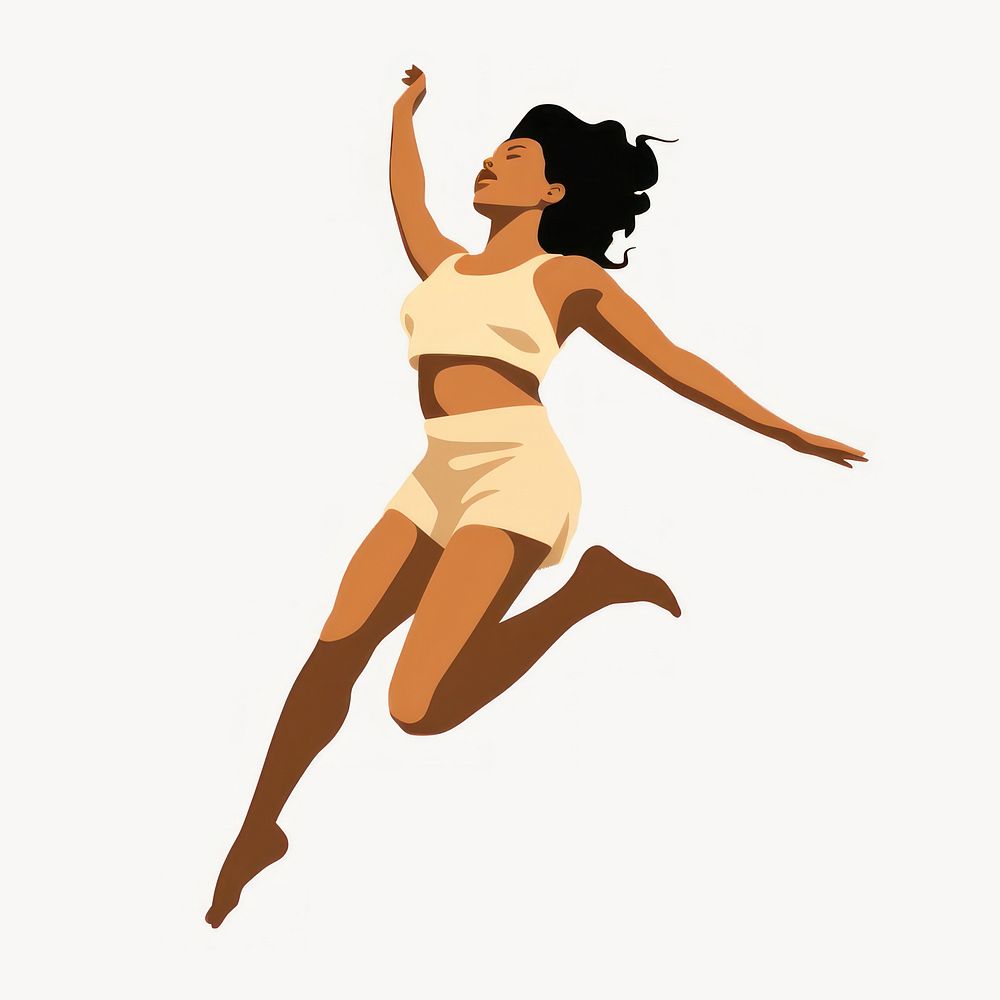 Woman jumping dancing adult. AI generated Image by rawpixel.
