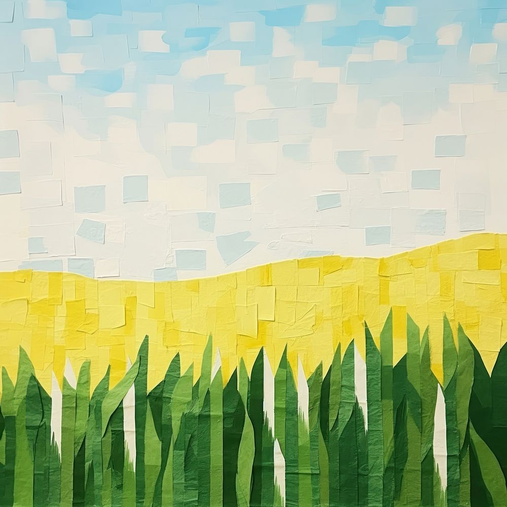 Corn farm art backgrounds painting. AI generated Image by rawpixel.