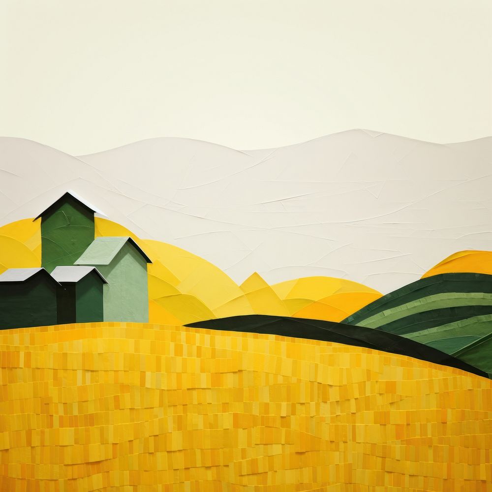 Corn farm art architecture building. AI generated Image by rawpixel.