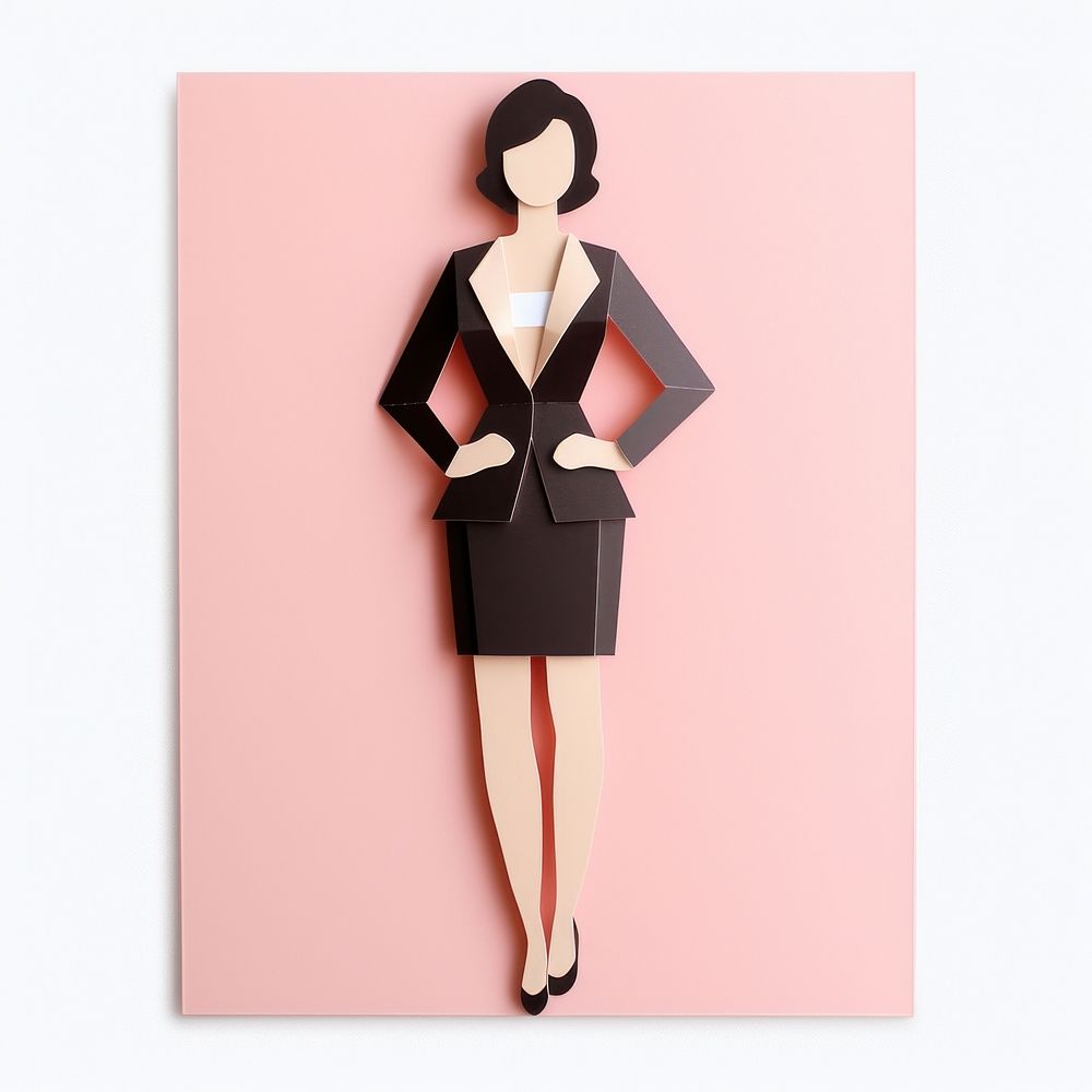Business female adult white background. AI generated Image by rawpixel.