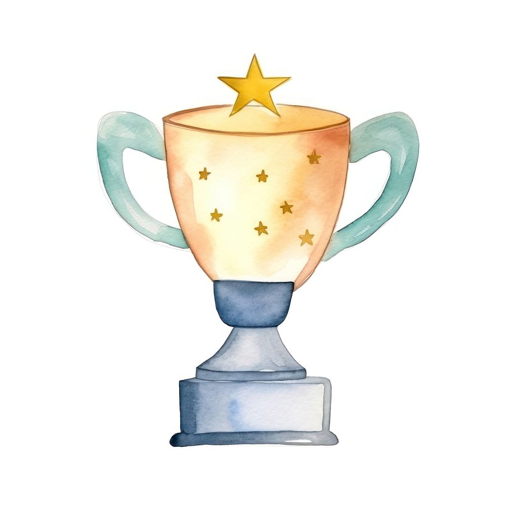 Trophy white background achievement decoration. AI generated Image by rawpixel.