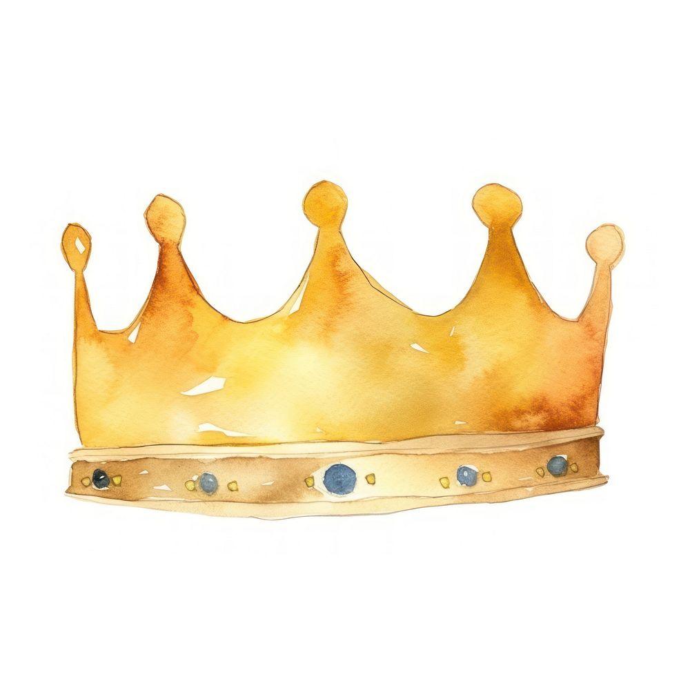 Crown gold white background accessories. AI generated Image by rawpixel.