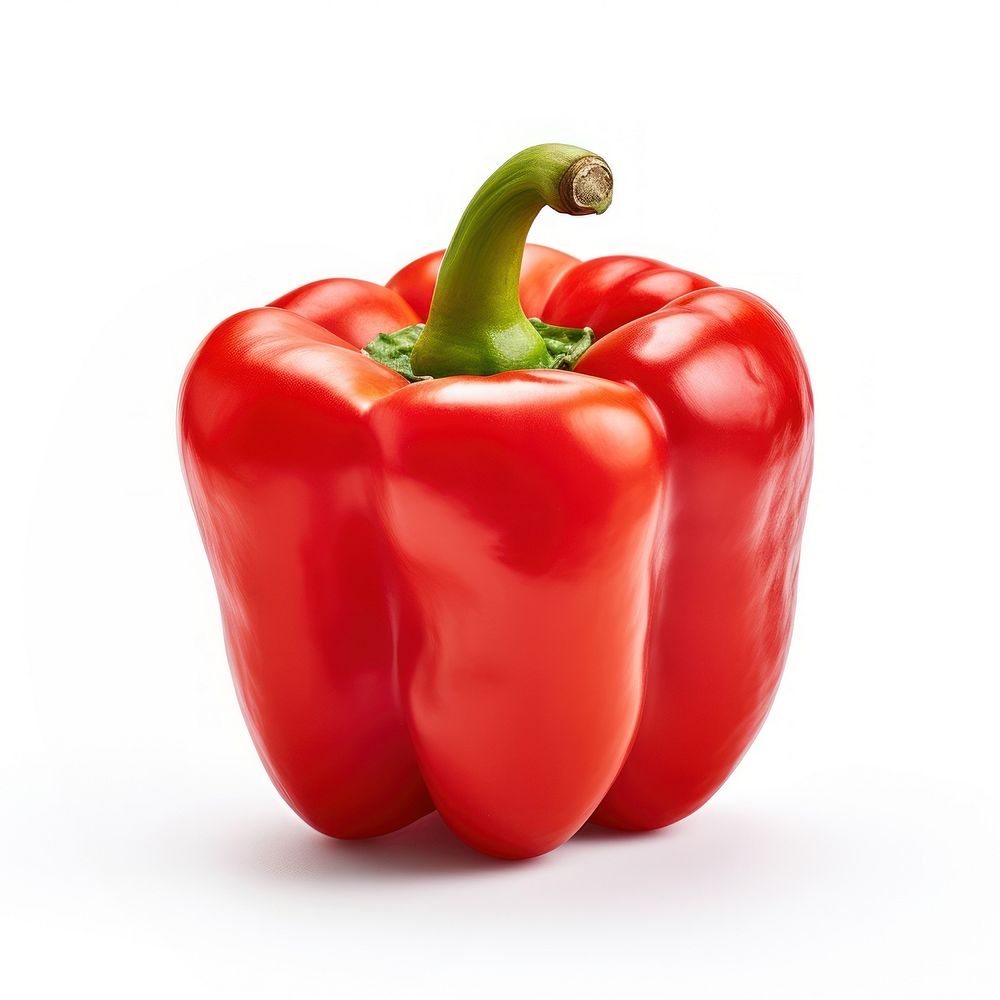 Red bell pepper vegetable plant food. 