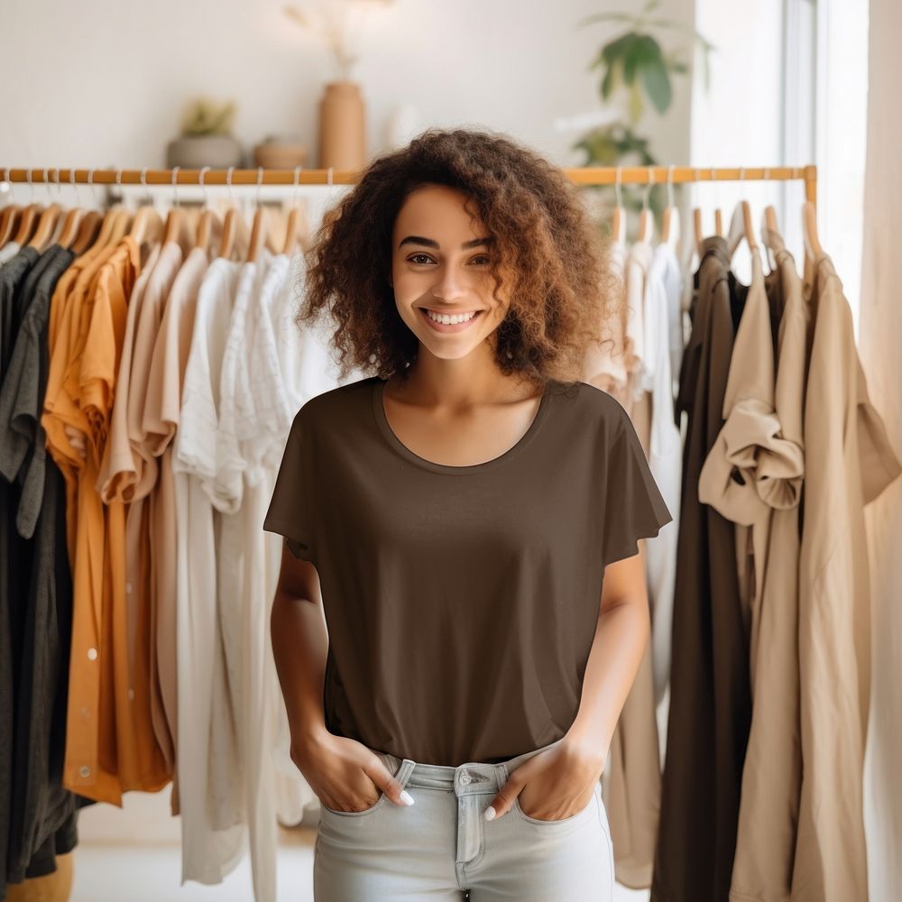 Women's brown blouse, design resource