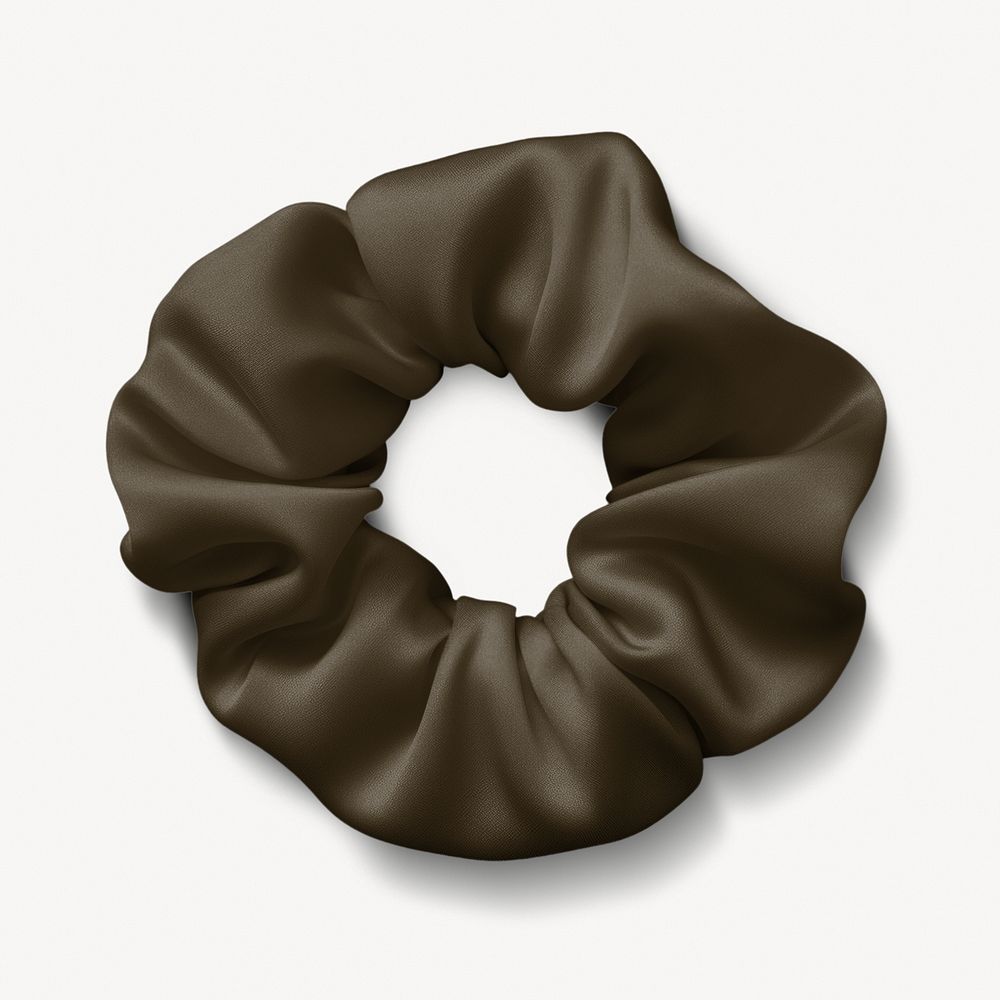 Black silky hair scrunchie