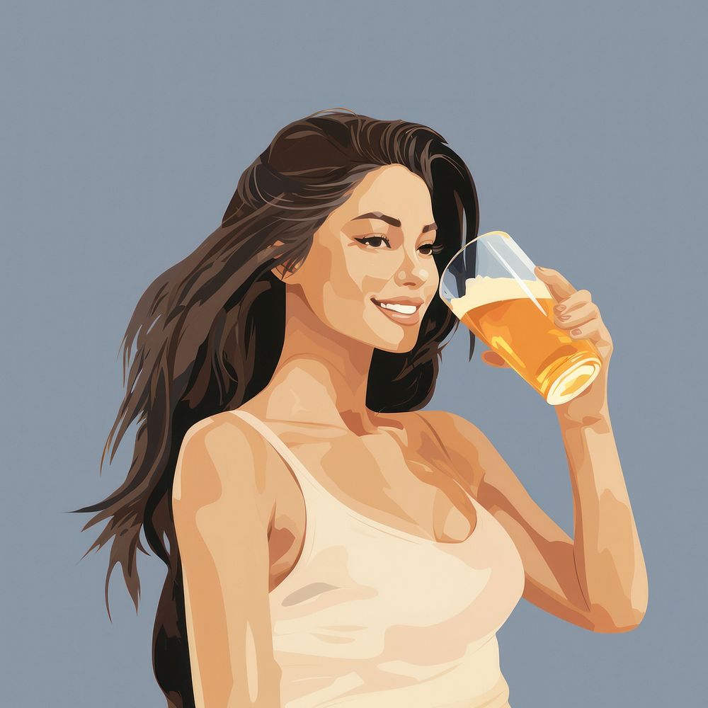 Beer drinking bottle adult. AI generated Image by rawpixel.