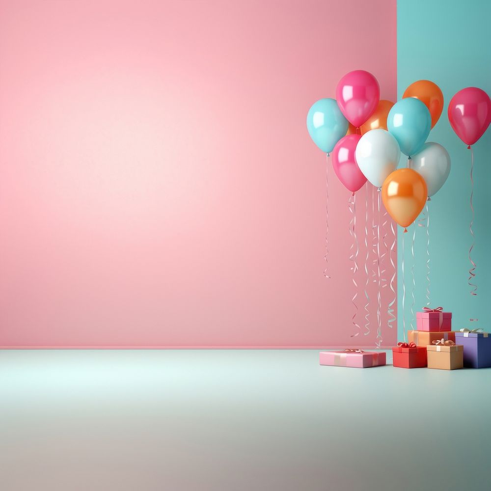 Birthday balloon people party. AI generated Image by rawpixel.