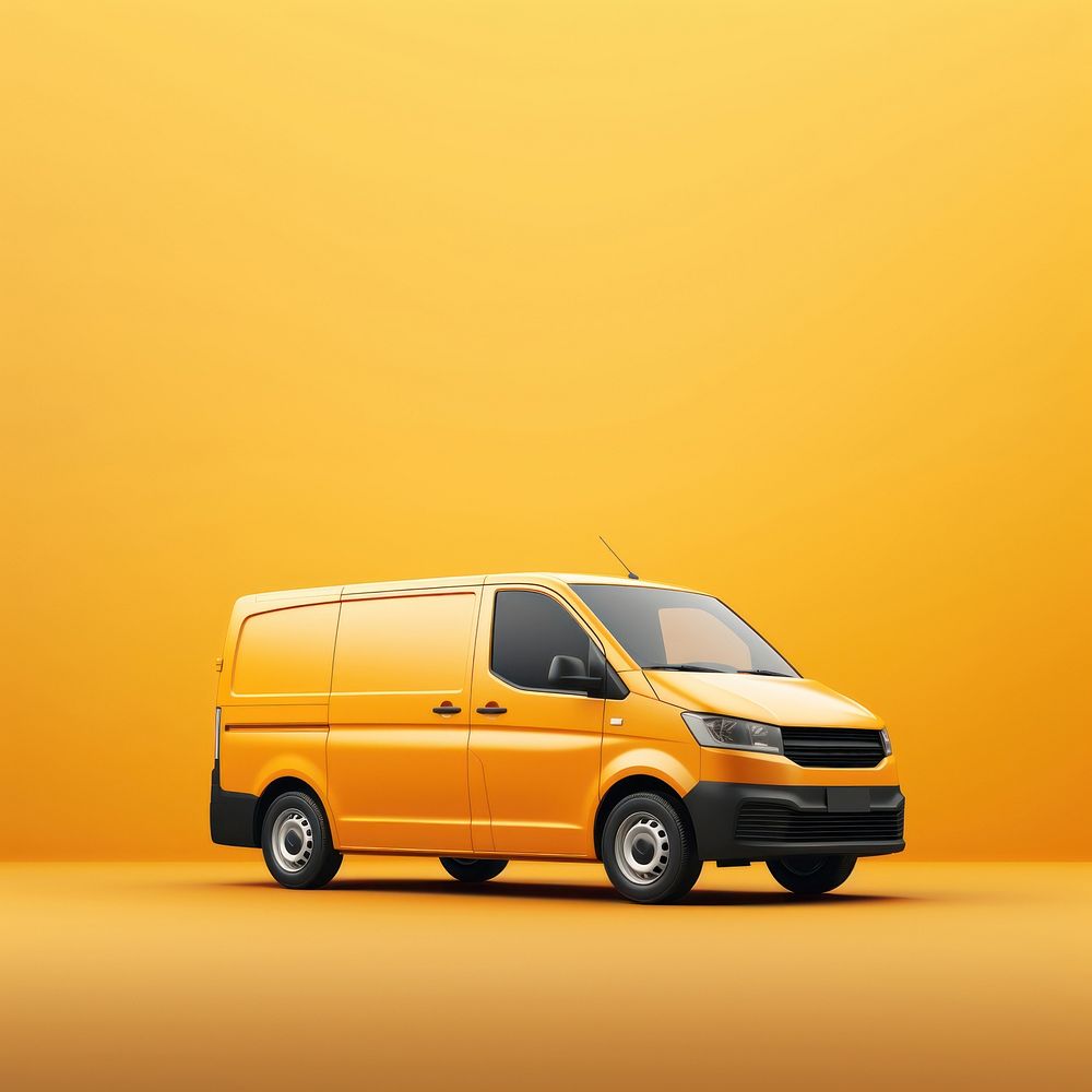 New van mockup vehicle transportation minibus. AI generated Image by rawpixel.