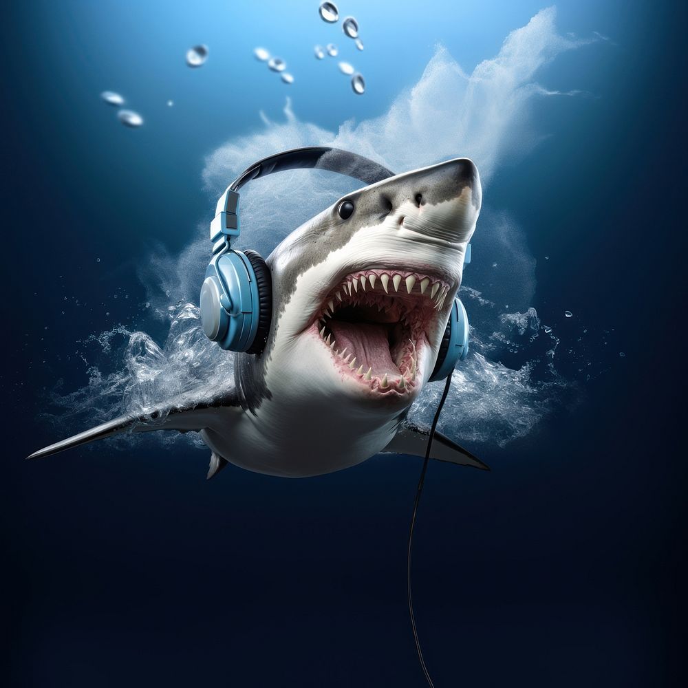 Shark animal fish underwater. AI generated Image by rawpixel.