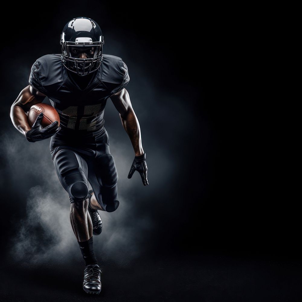 American Football Player football helmet sports. AI generated Image by rawpixel.