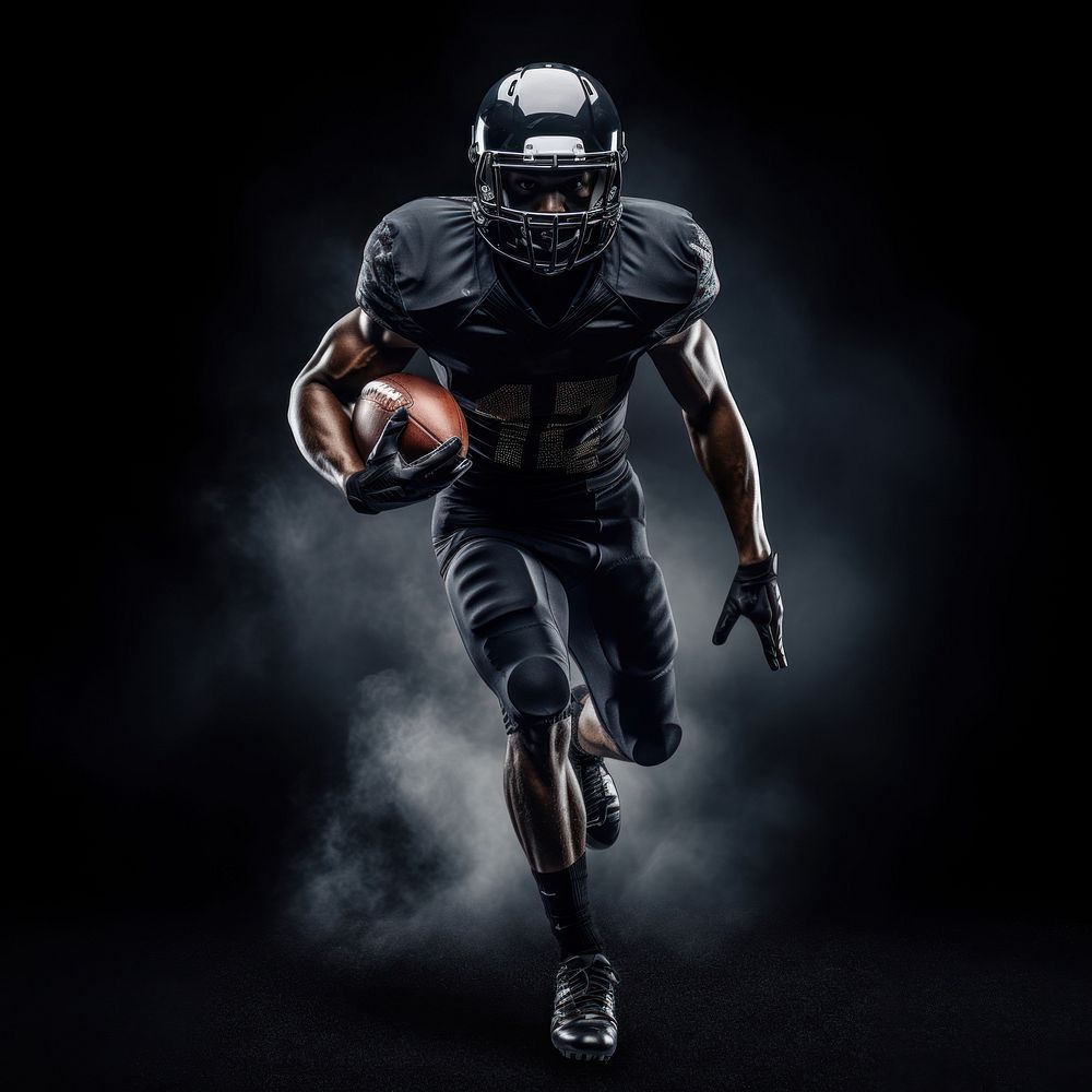 American Football Player football helmet sports. AI generated Image by rawpixel.