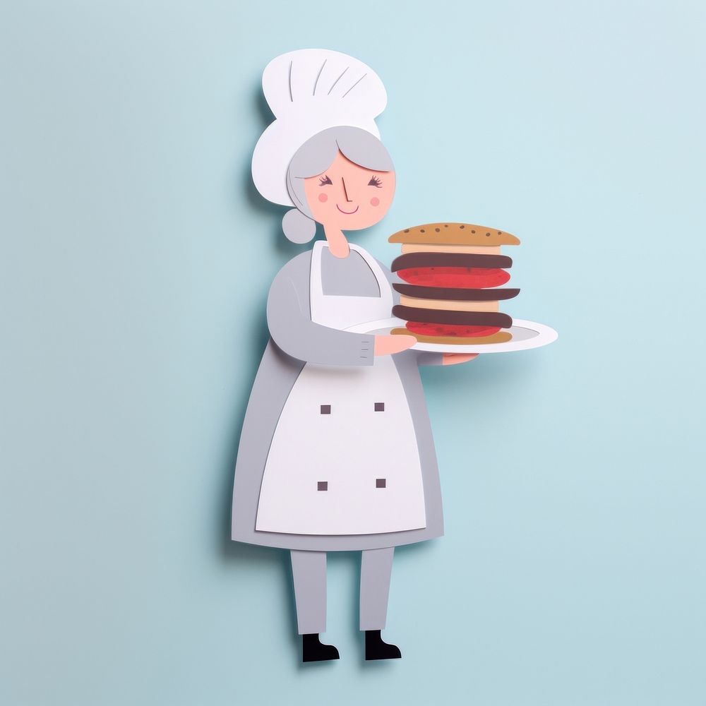 Chef hamburger freshness sandwich. AI generated Image by rawpixel.