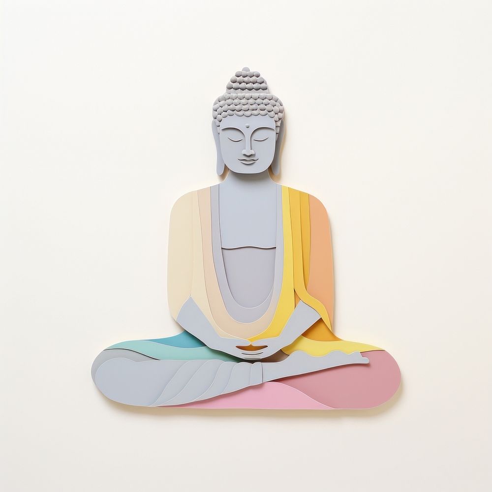 Buddha craft yoga art. AI generated Image by rawpixel.