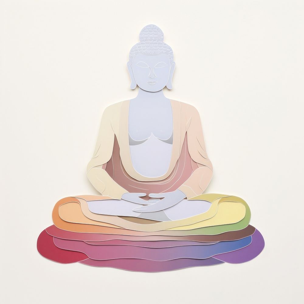 Yoga sitting buddha adult. AI generated Image by rawpixel.