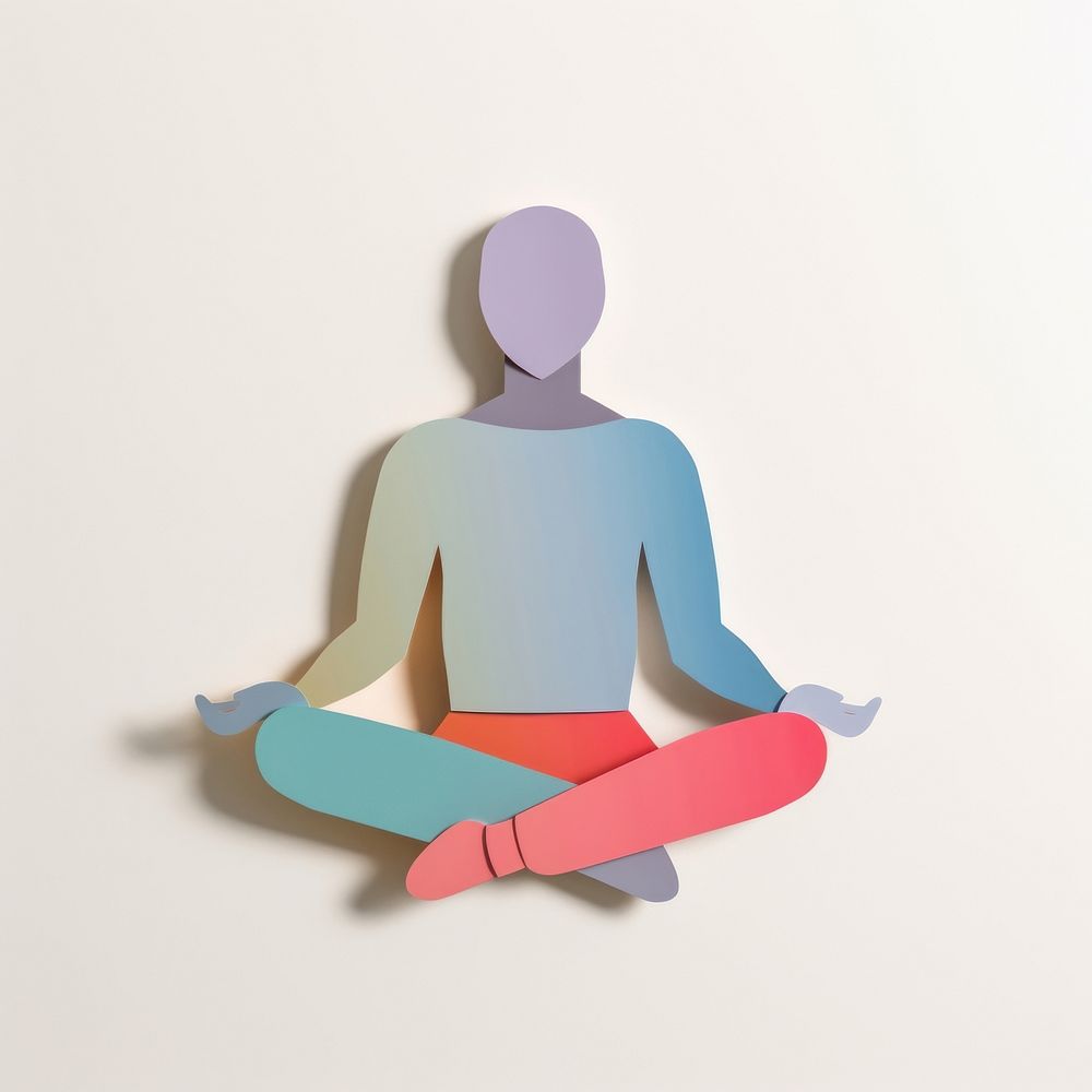 Sitting yoga spirituality cross-legged. AI generated Image by rawpixel.