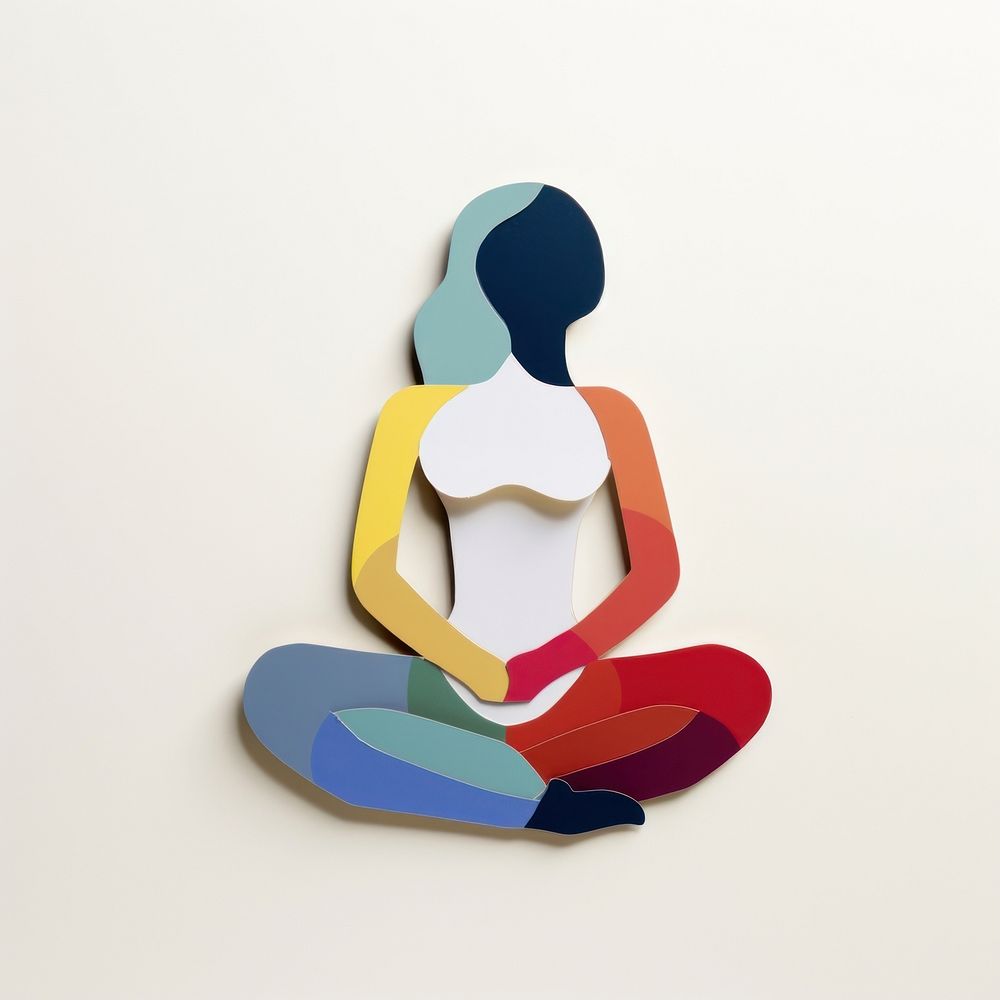 Painting sitting art spirituality. AI generated Image by rawpixel.