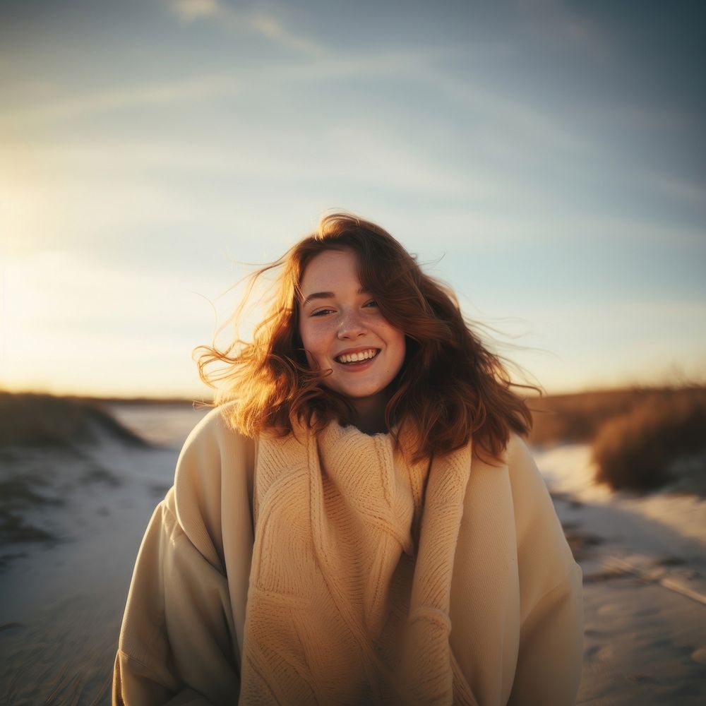 Young chubby woman outdoors photography portrait. AI generated Image by rawpixel.
