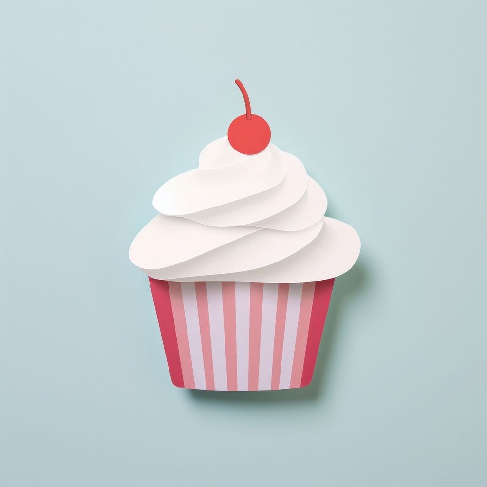 Cake cupcake dessert cream. AI generated Image by rawpixel.