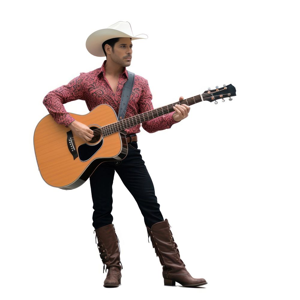 Cow boy musician guitar adult. AI generated Image by rawpixel.