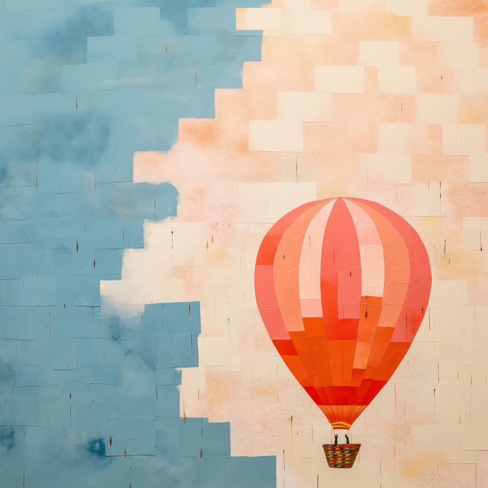 Hot air balloon art backgrounds aircraft. AI generated Image by rawpixel.