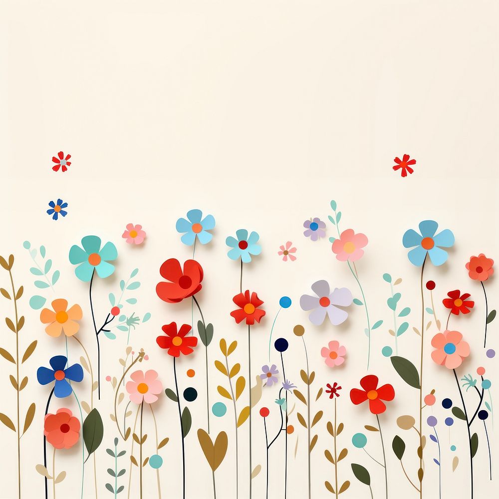 Flower backgrounds pattern plant. AI generated Image by rawpixel.