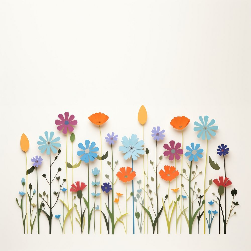 Colorful 7-8 flowers meadow pattern petal plant. AI generated Image by rawpixel.