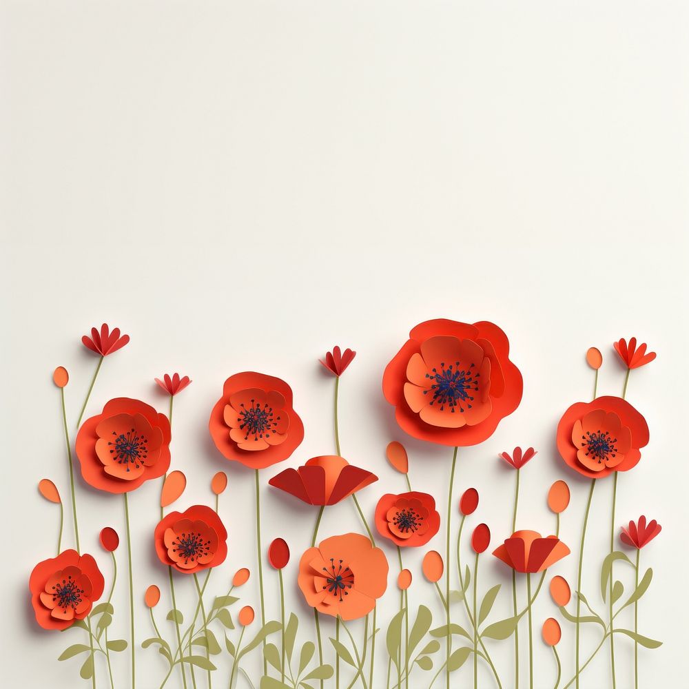Poppy flowers meadow petal plant inflorescence. AI generated Image by rawpixel.