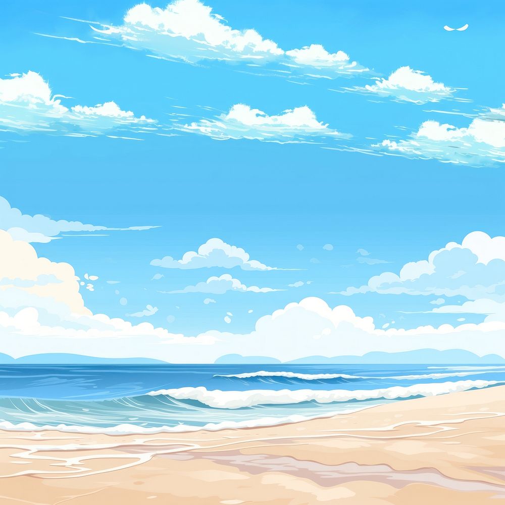 Beach backgrounds landscape outdoors. AI generated Image by rawpixel.