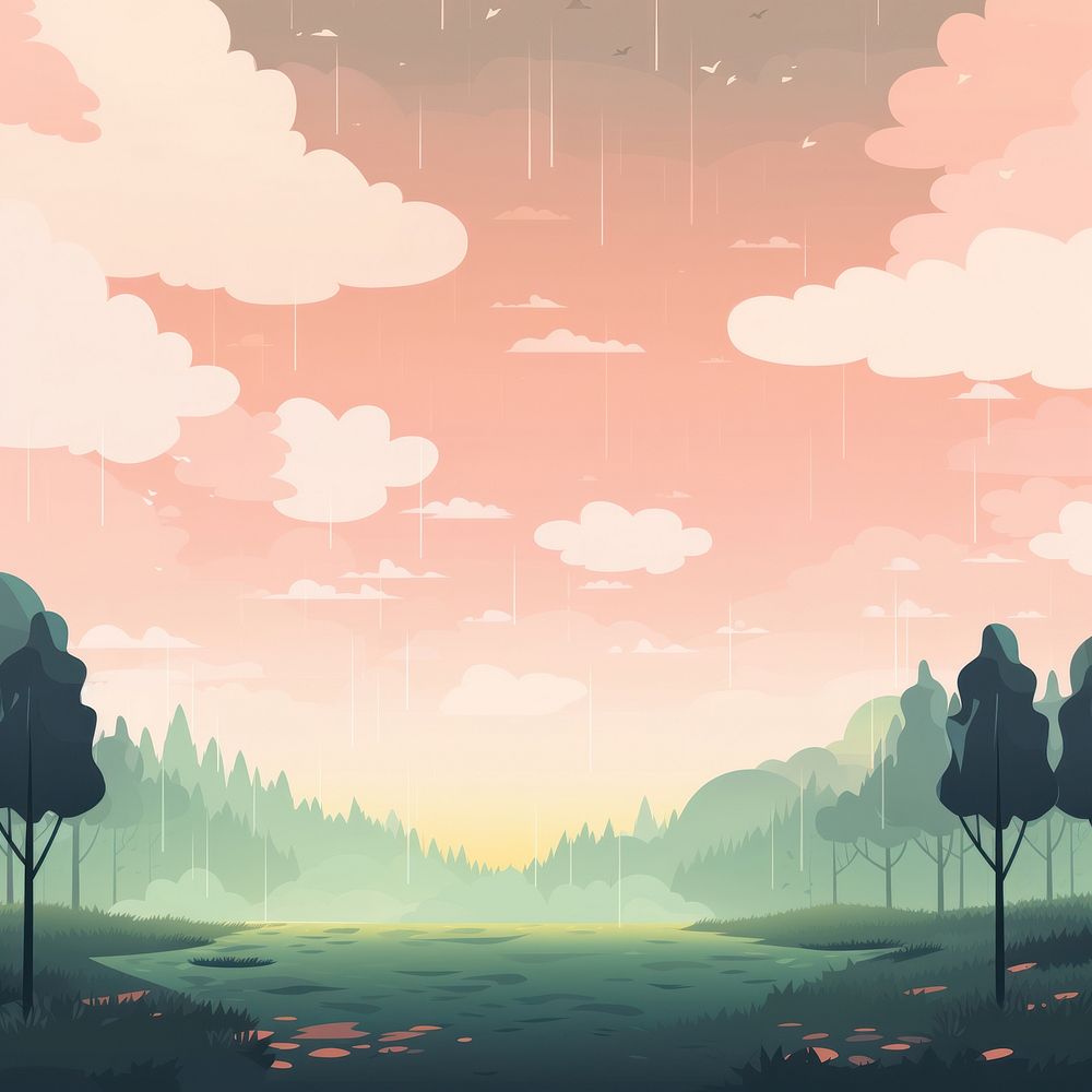 Rainning day backgrounds landscape outdoors. AI generated Image by rawpixel.