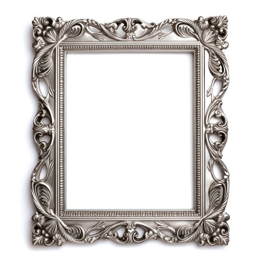 Frame silver architecture decoration. 