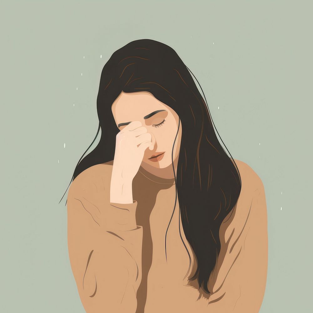 Woman sad portrait adult disappointment. AI generated Image by rawpixel.