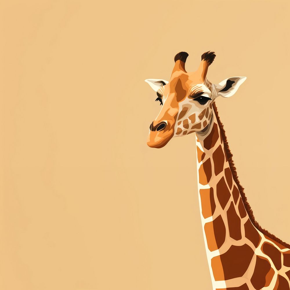 Giraffe wildlife animal mammal. AI generated Image by rawpixel.