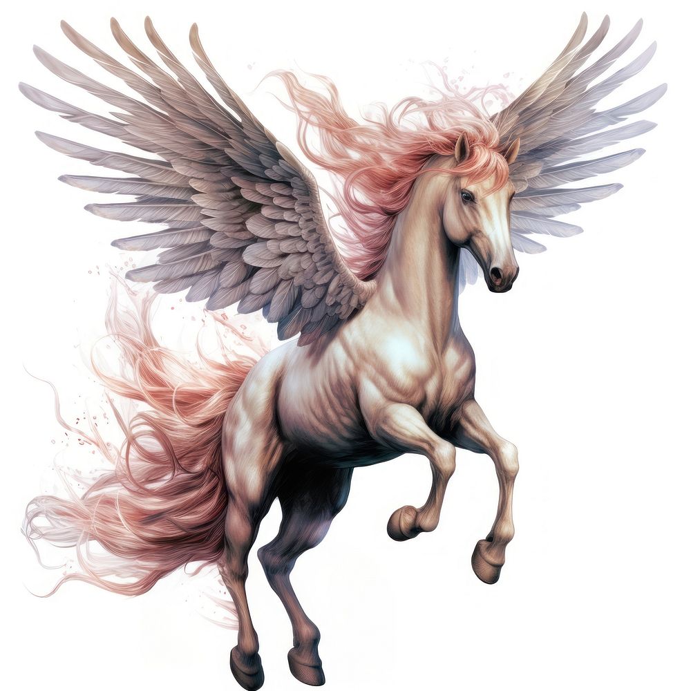 Pegasus animal mammal horse. AI generated Image by rawpixel.