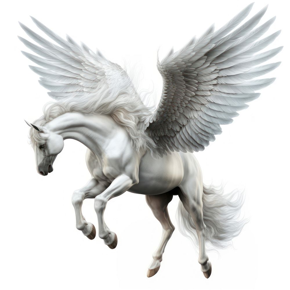 Pegasus animal angel bird. AI generated Image by rawpixel.