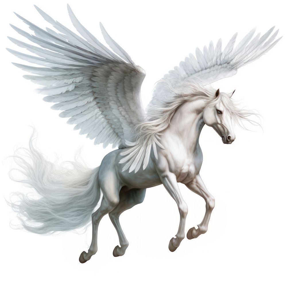 Pegasus animal mammal horse. AI generated Image by rawpixel.