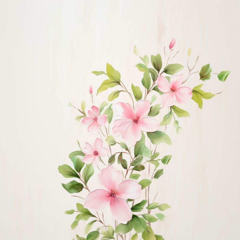 Wallpaper flower pattern plant. AI generated Image by rawpixel.