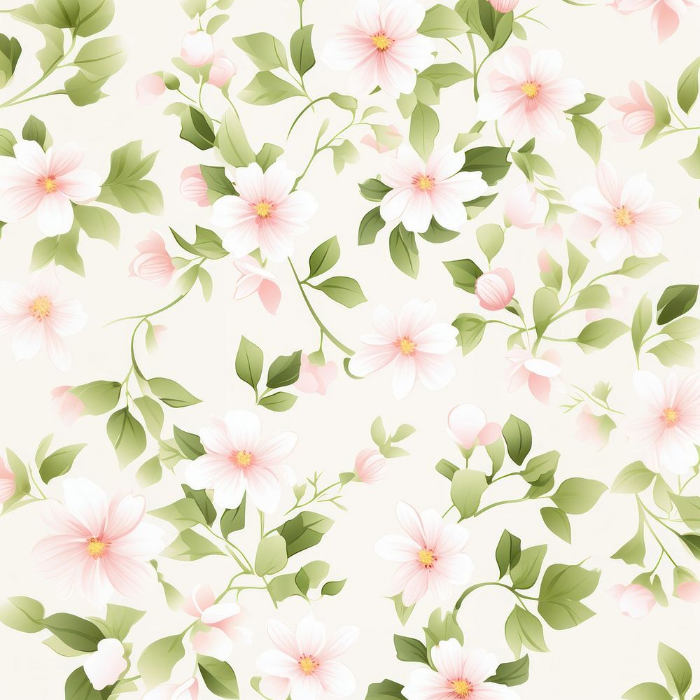 Wallpaper pattern flower backgrounds. AI generated Image by rawpixel.