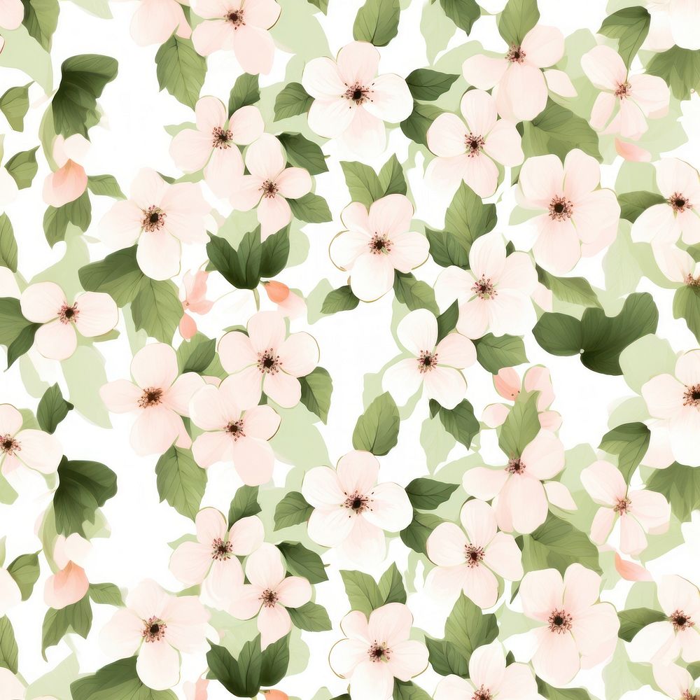 Wallpaper pattern flower backgrounds. AI generated Image by rawpixel.