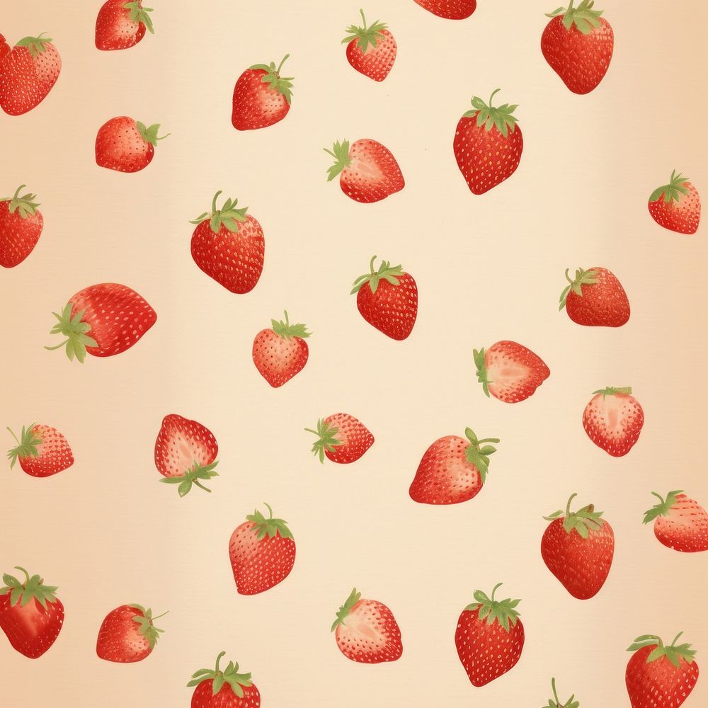 Wallpaper pattern strawberry berries fruit. 