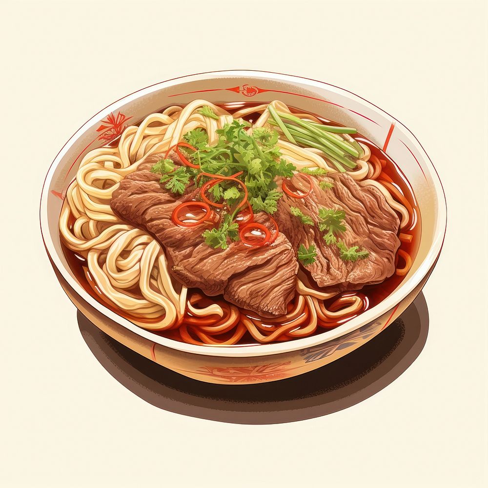 Dish bowl noodle food. AI generated Image by rawpixel.