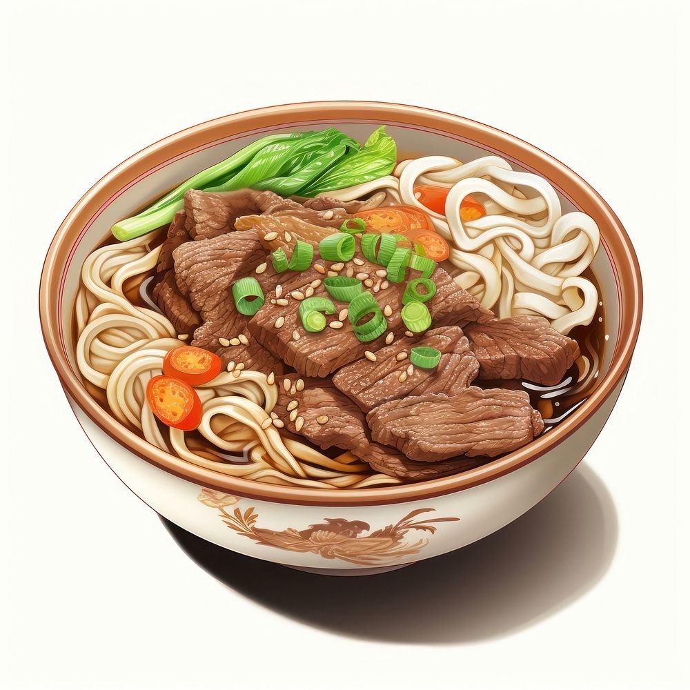Noodle dish bowl food. AI generated Image by rawpixel.